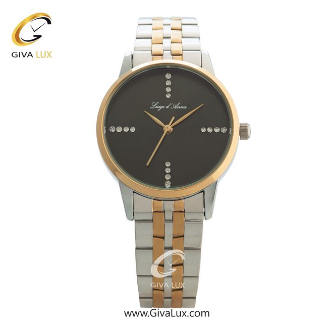 ساعت مچی اورجینال زنانه LdA نقره ای-رزگلد | نقره ای-رزگلد| مشکی| کد رفرنس 2369